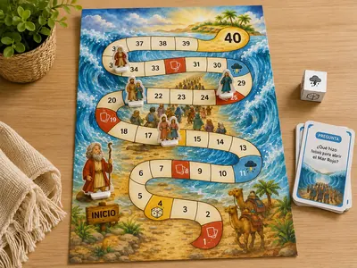 Tablero del juego Moisés y el Mar Rojo