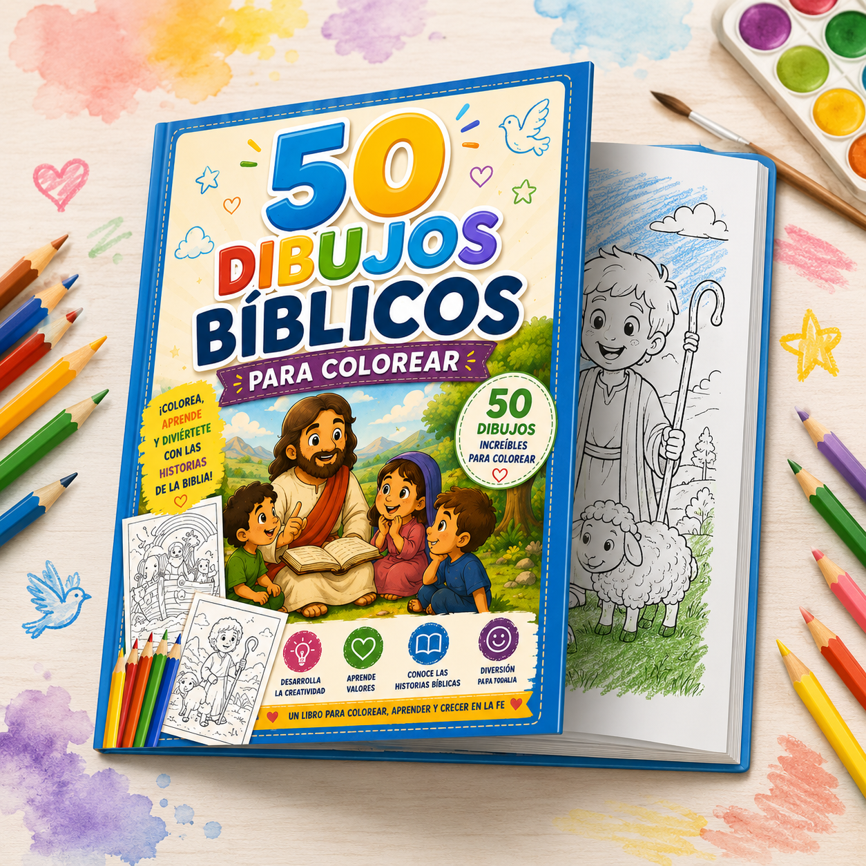 50 DIBUJOS BÍBLICOS PARA COLOREAR
